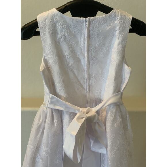 Flower Girl Communion Dress Size 10 Swea’ Pea & Lilli Girls White Fancy - Picture 4 of 11